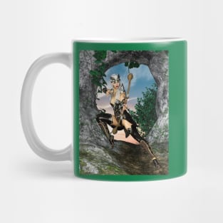 Archer Woman with Bow and Arrow Mug